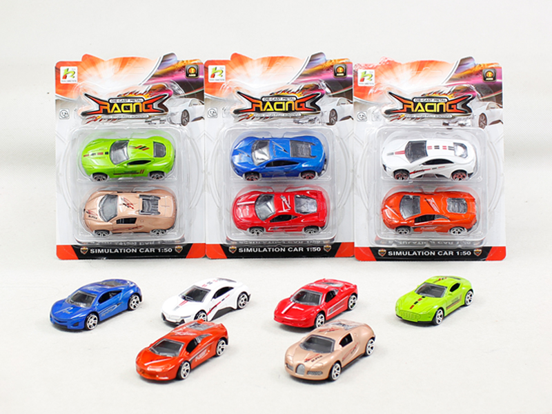 2PCS Simulated Slide Alloy Car