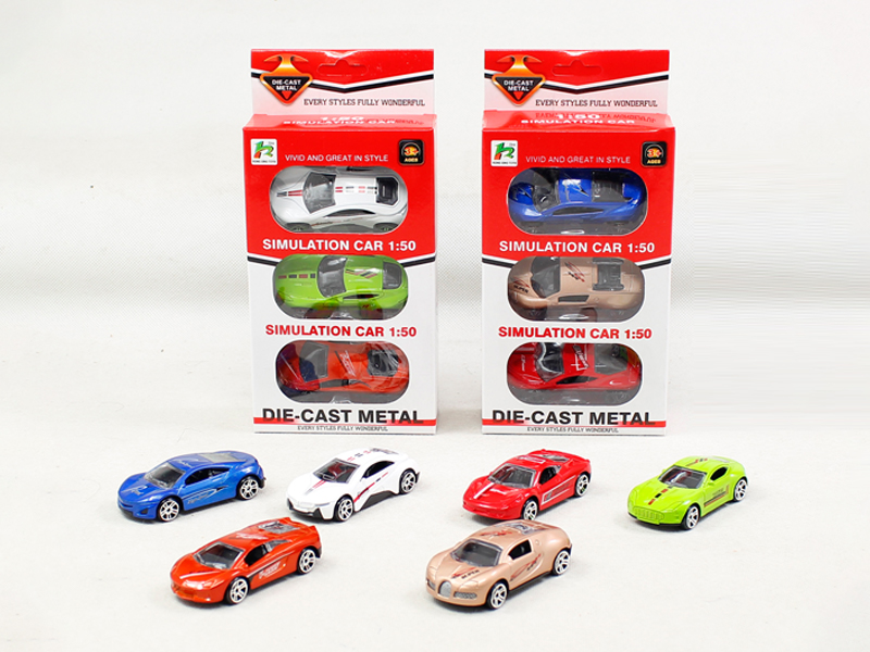 6PCS Simulated Slide Alloy Car