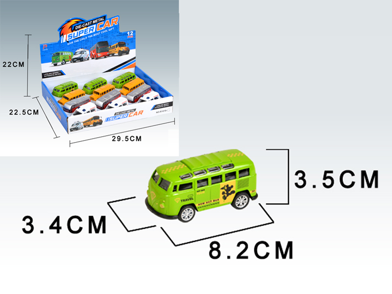 12PCS Mini Simulation Pull Back Alloy Car