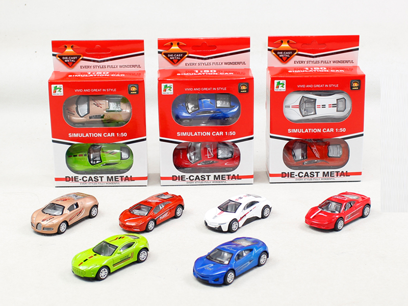 2PCS Simulation Pull Back Alloy Car