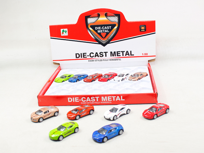 24PCS Simulation Pull Back Alloy Car