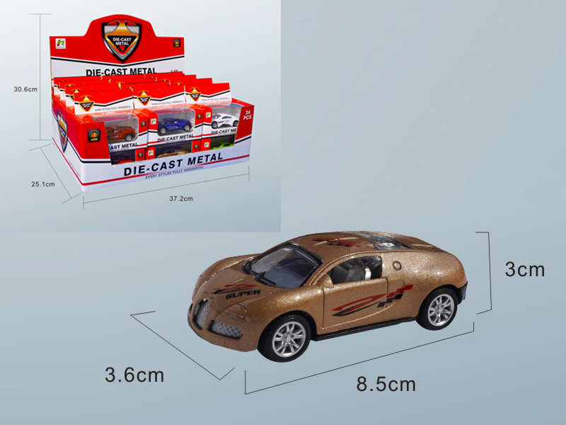 24PCS Simulation Pull Back Alloy Car