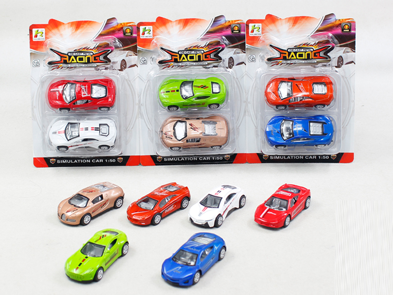 2PCS Simulation Pull Back Alloy Car
