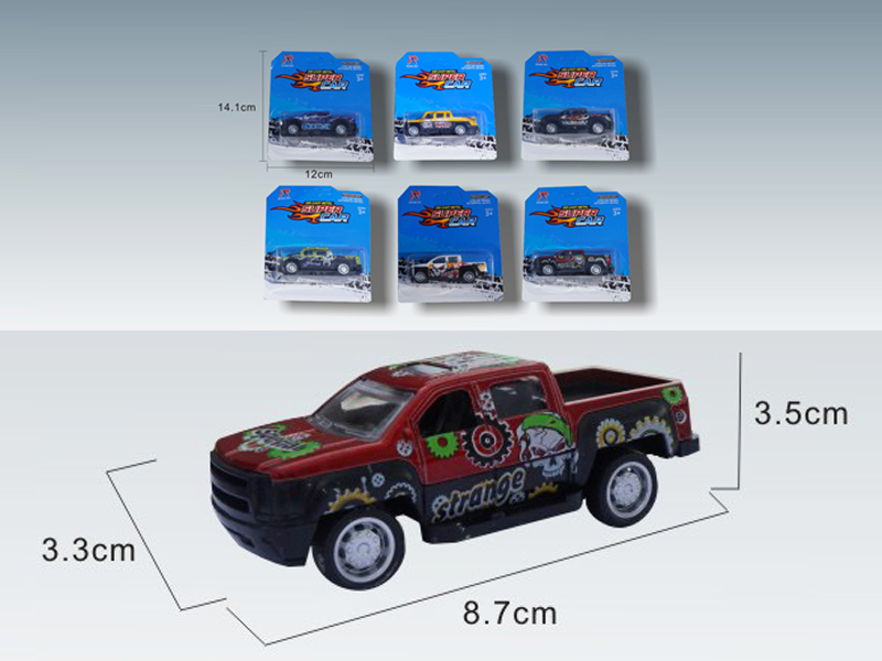 1:50 Mini Pull Back Pickup Alloy Cars