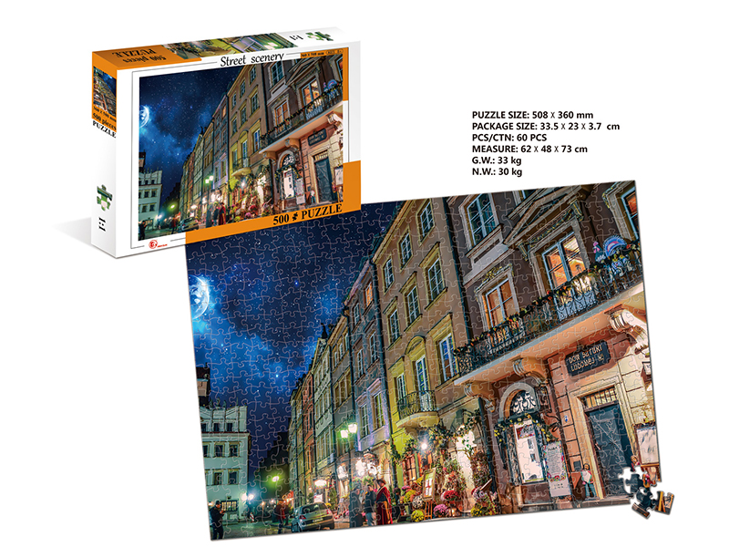 500pcs Street Scenery Puzzle