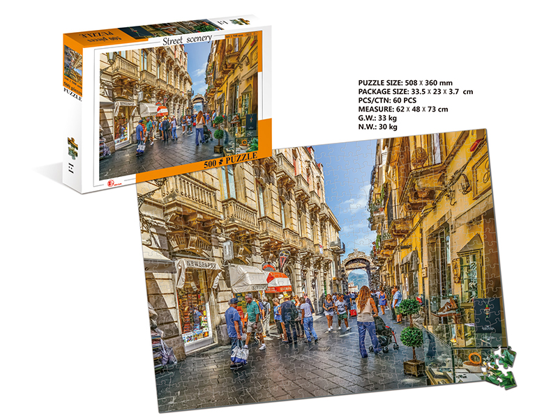 500pcs Street Scenery Puzzle