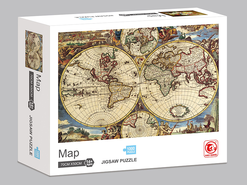 1000 Piece Map Jigsaw Puzzle