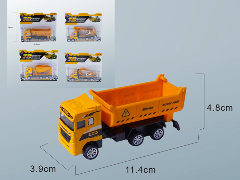 Simulated Pull Back Alloy Engineering Vehicle