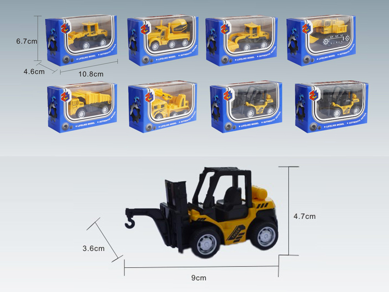 1:55 Mini  Pull Back Engineering Alloy Car