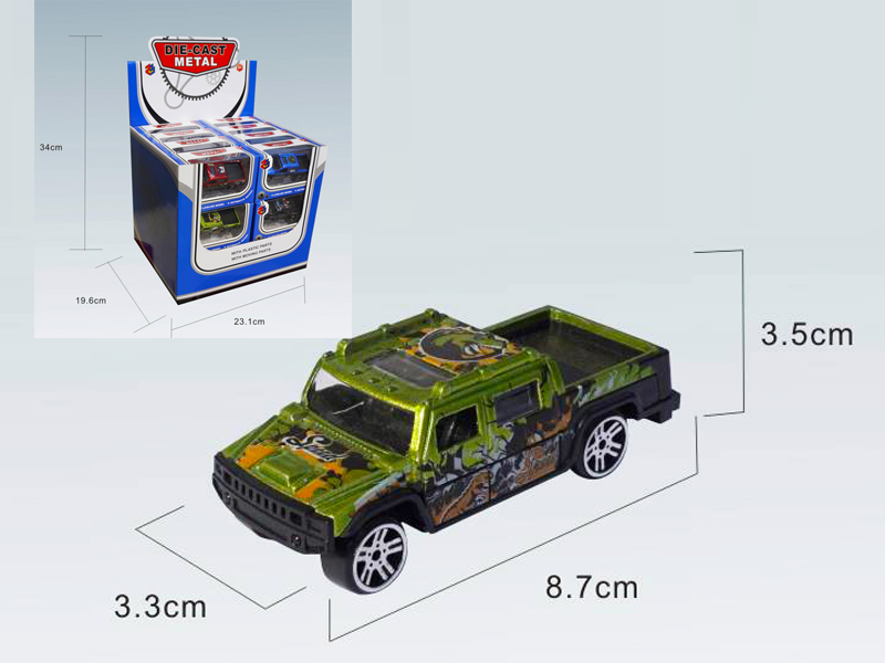 24PCS 1:50 Mini Slide Pickup Alloy Car