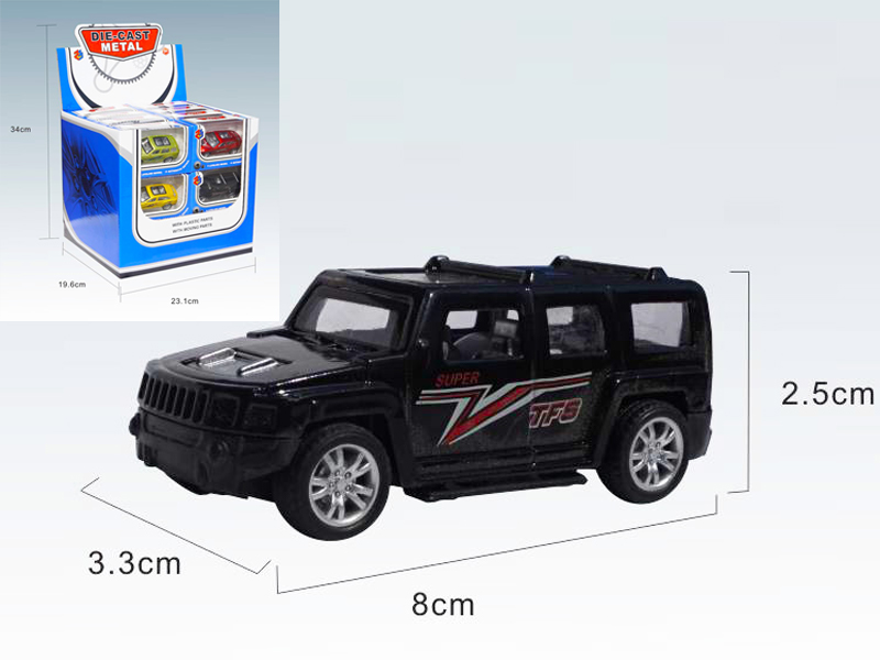 24PCS 1:50 Simulated Pull Back Off-Road Alloy Vehicle