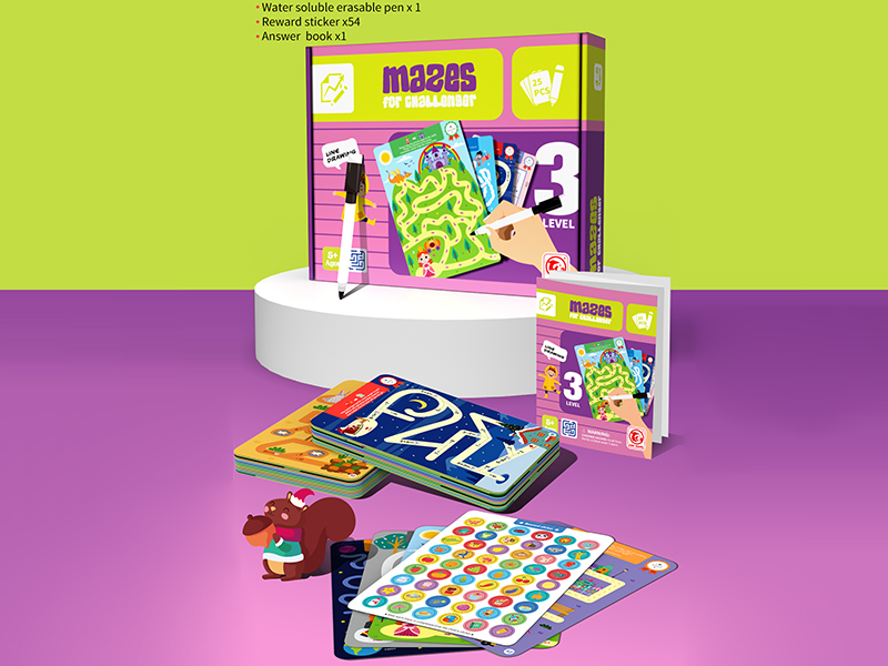 Logic Card Mazes For Challenger Level 3 (25pcs)