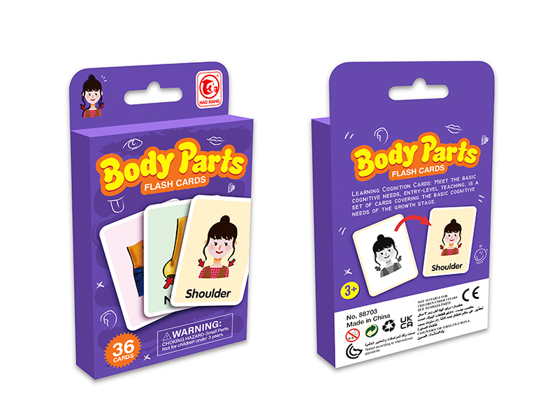 Body Parts Flash Cards 36pcs