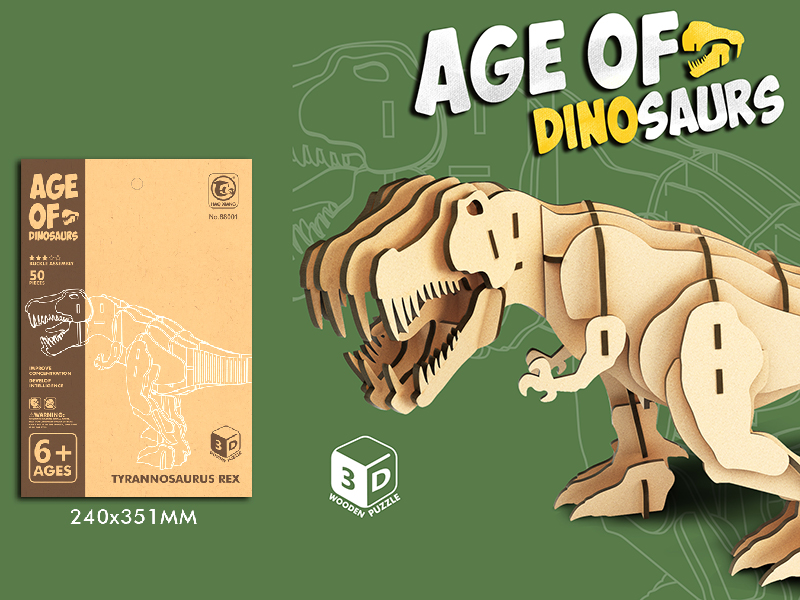 Wooden 3D Puzzle Tyrannosaurus Rex
