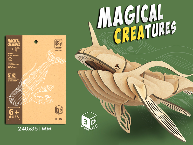 Wooden 3D Puzzle Kun