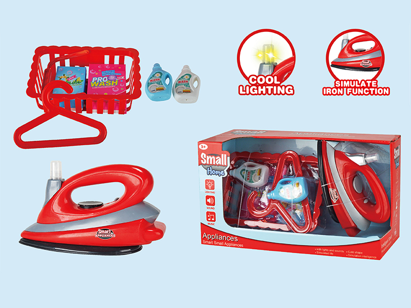 Electric Iron With Lights + Basket Hanger Accessories