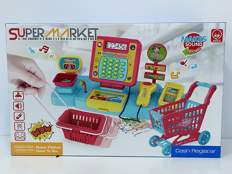 Shopping Cart Cash Register Hamburger Set
