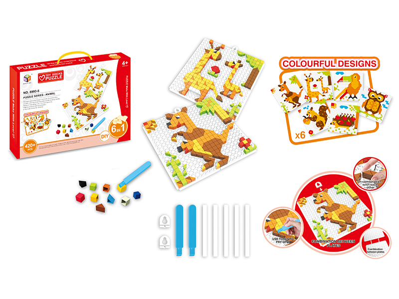 Toy Bricks Puzzle DIY Animal Series - 4 Baseplate +420PCS