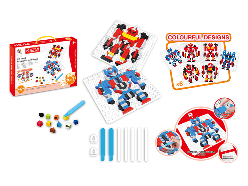 Toy Bricks Puzzle DIY Transformers Series - 4 Baseplate +420PCS