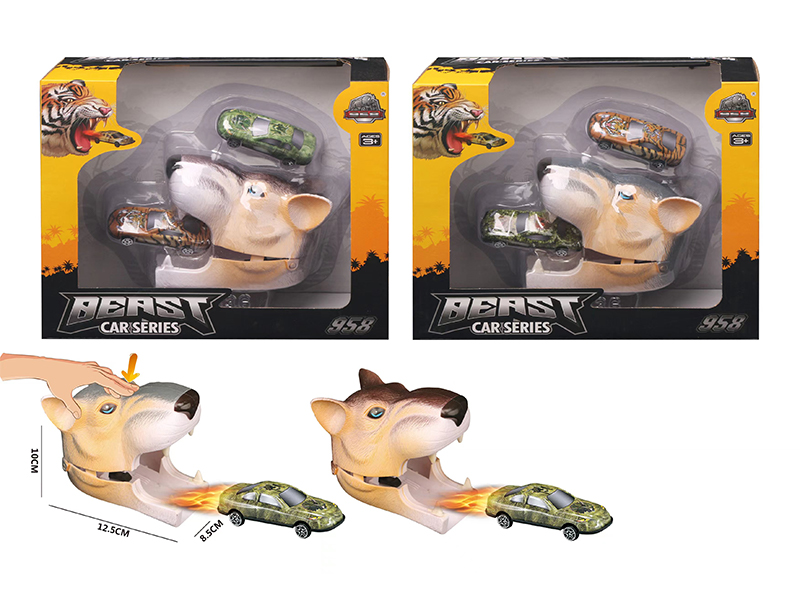 Wolf-Head Ejection Alloy Car