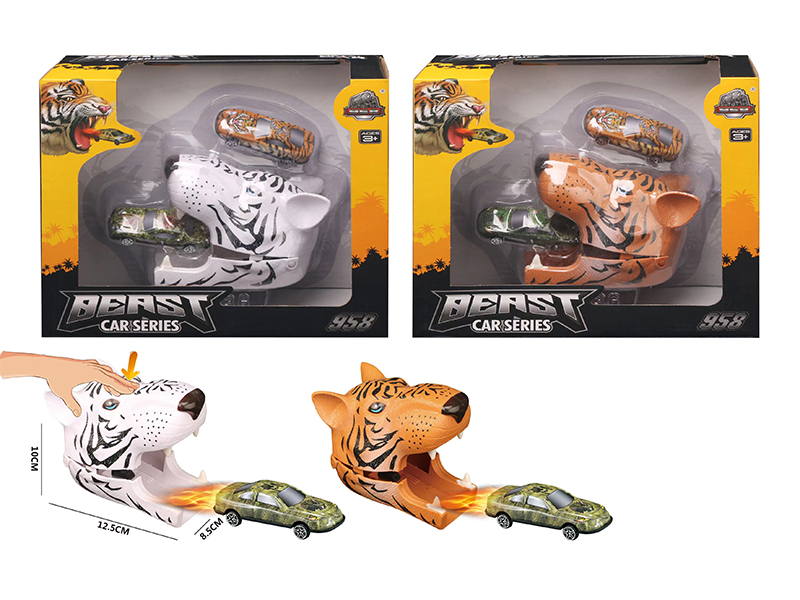 Tiger Head Ejection Alloy Car
