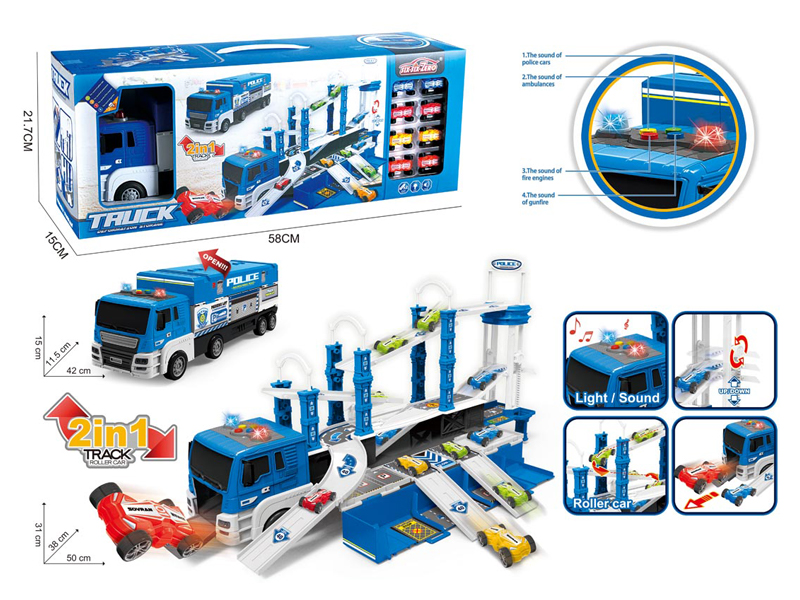 Multi-Function Friction Deformable Light Police Container Storage Vehicle With Light And Music