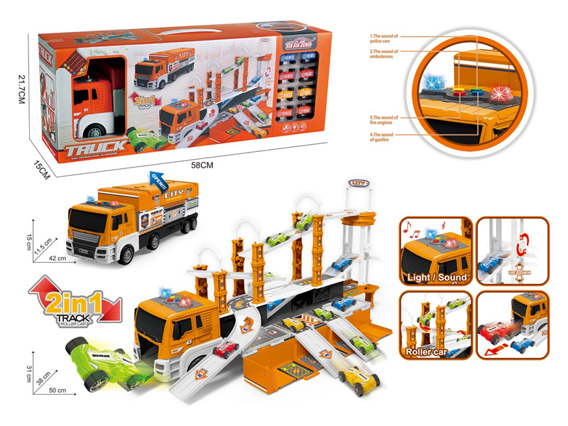 Multi-Function Friction Deformable Light Urban Container Storage Vehicle With Light And Music