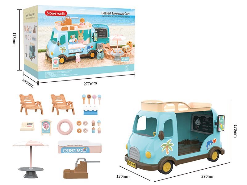 Dessert Takeway Cart Miniature Scene