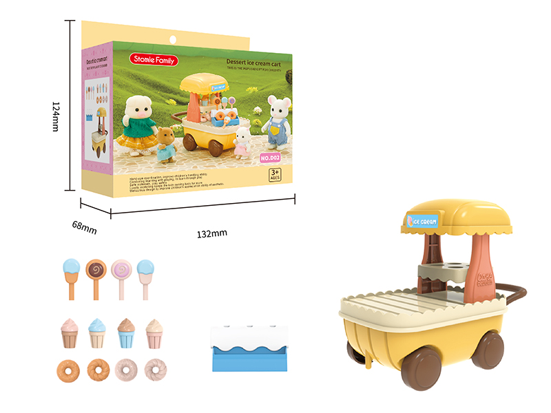 Dessert Takeway Cart Miniature Scene