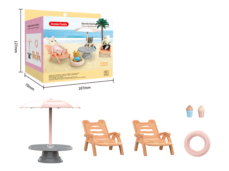 Sandy Beach Miniature Scene