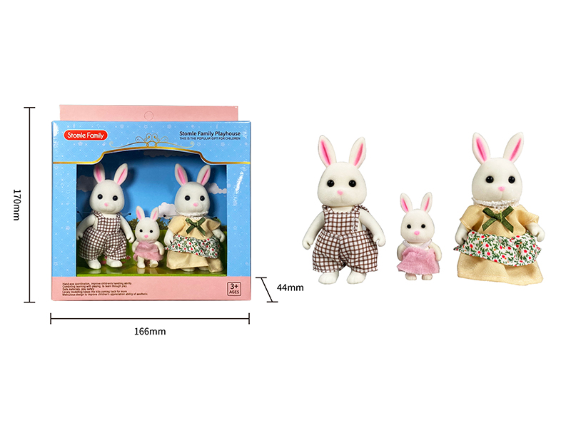 White Rabbit Action Figures 3pcs