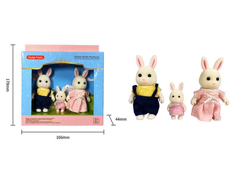 Rabbit Action Figures 3pcs