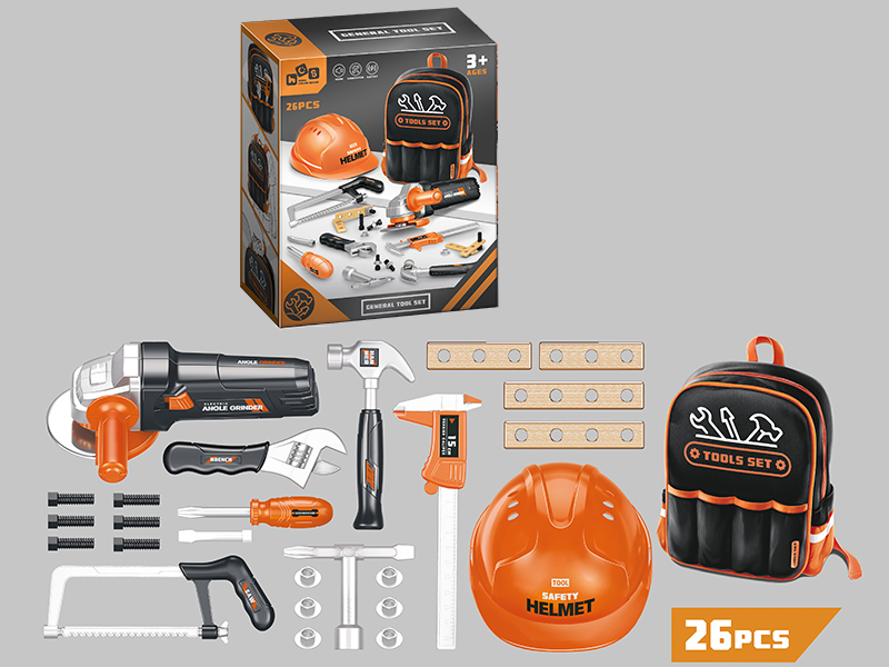 Angle Grinder Simulation Tool Set(With Orange Backpack)26pcs
