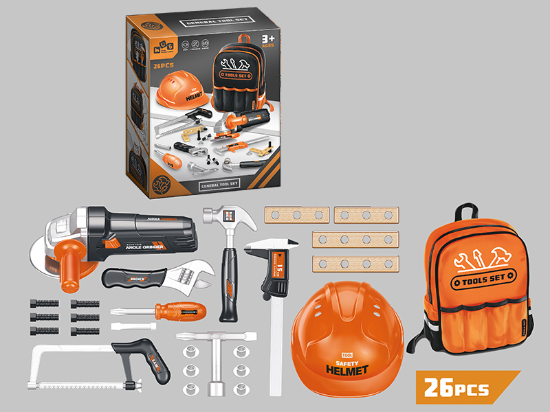 Angle Grinder Simulation Tool Set(With Inky Black Backpack)26pcs