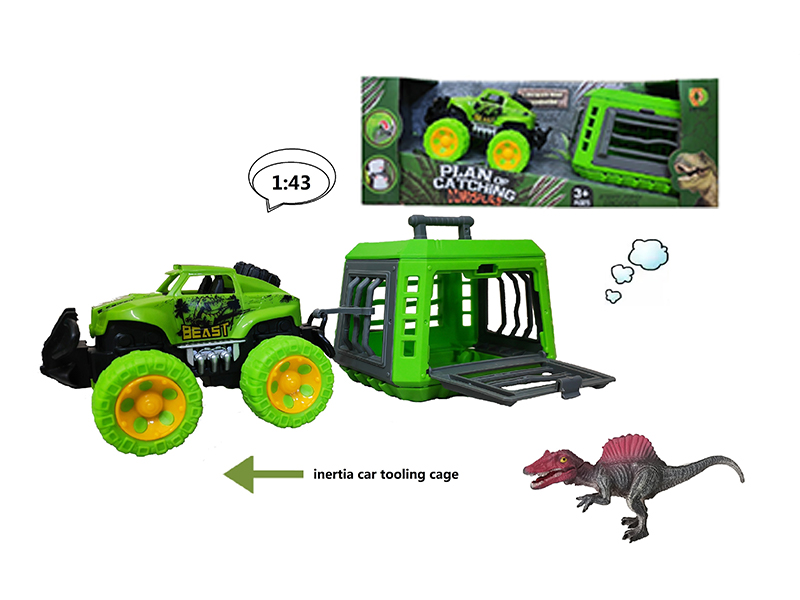 Friction Car With Spinosaurus