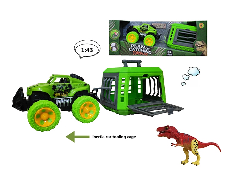 Friction Car With Tyrannosaurus Rex