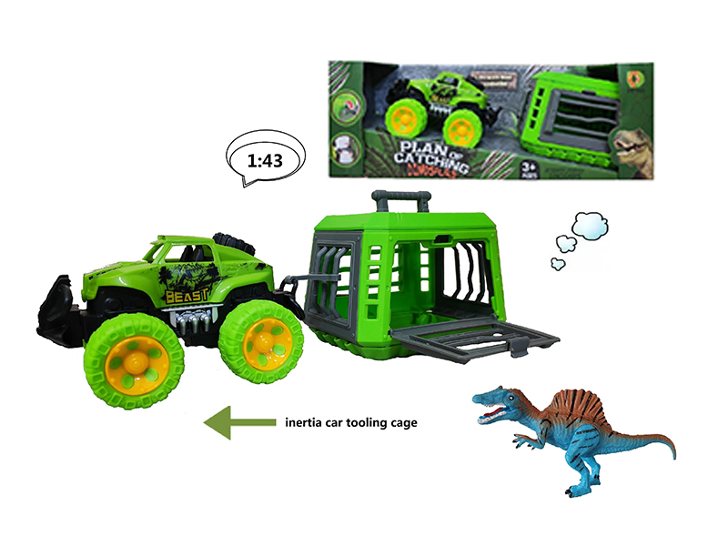 Friction Car With Spinosaurus