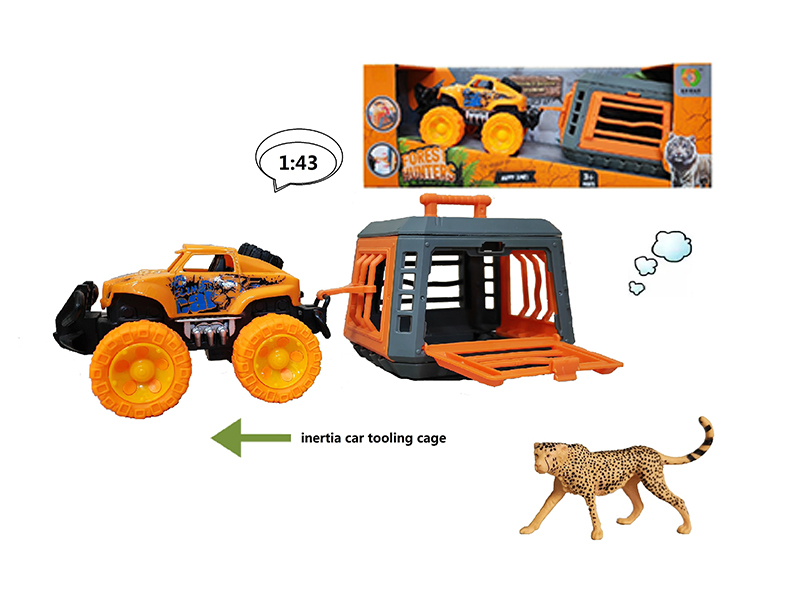 Friction Car With Leopard