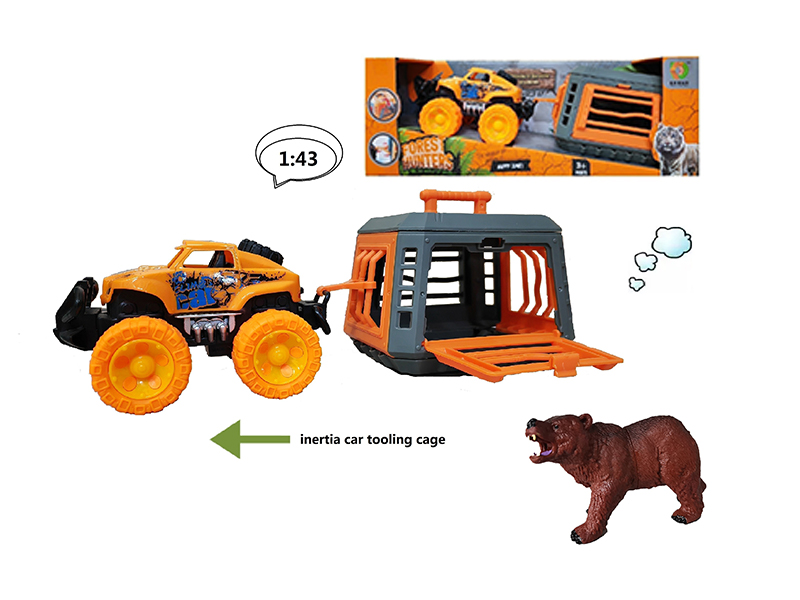 Friction Car With Black Bear