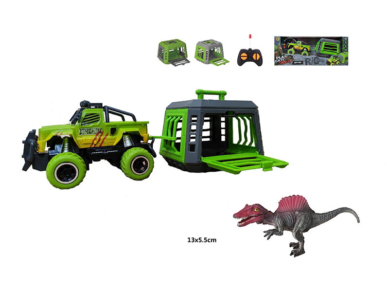 1:43 R/C Barton Car With Cage + Spinosaurus