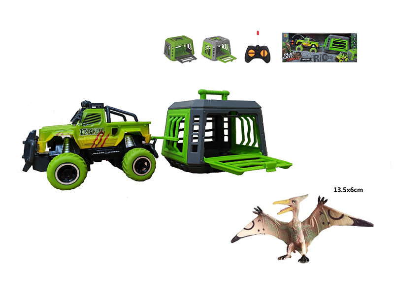 1:43 R/C Barton Car With Cage + Pterosaur