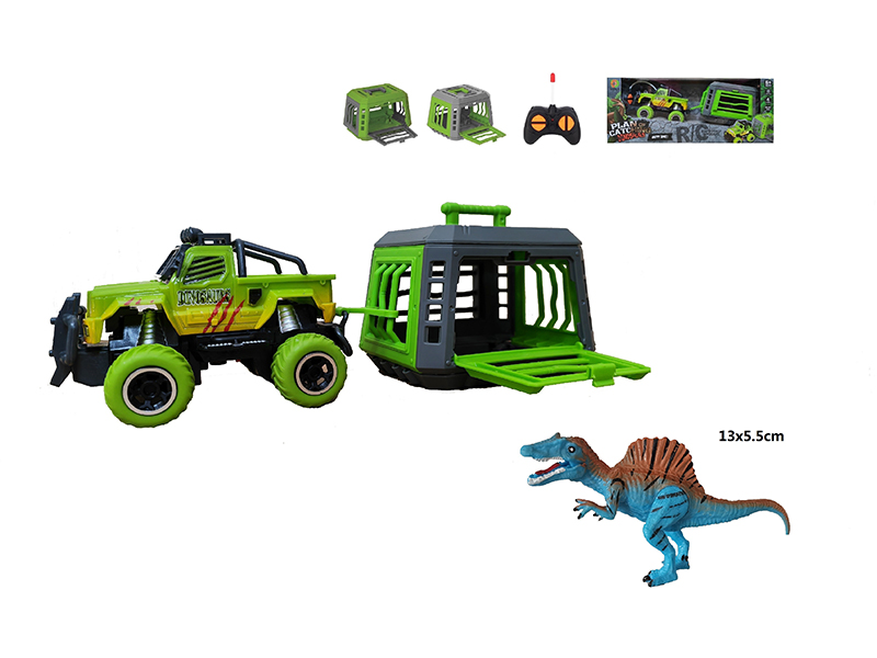 1:43 R/C Barton Car With Cage + Spinosaurus