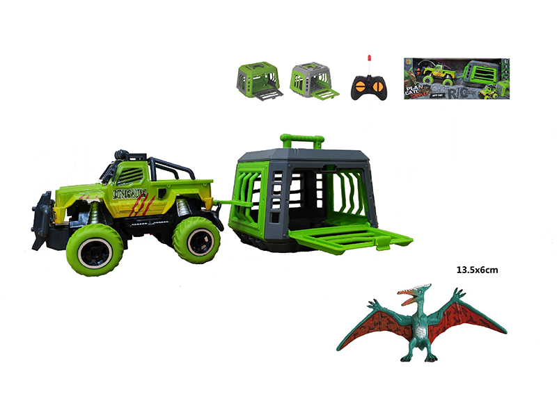 1:43 R/C Barton Car With Cage +  Pterosaur