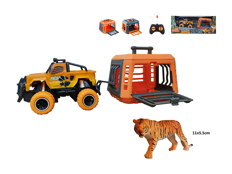 1:43 R/C Car With Cage + Tiger