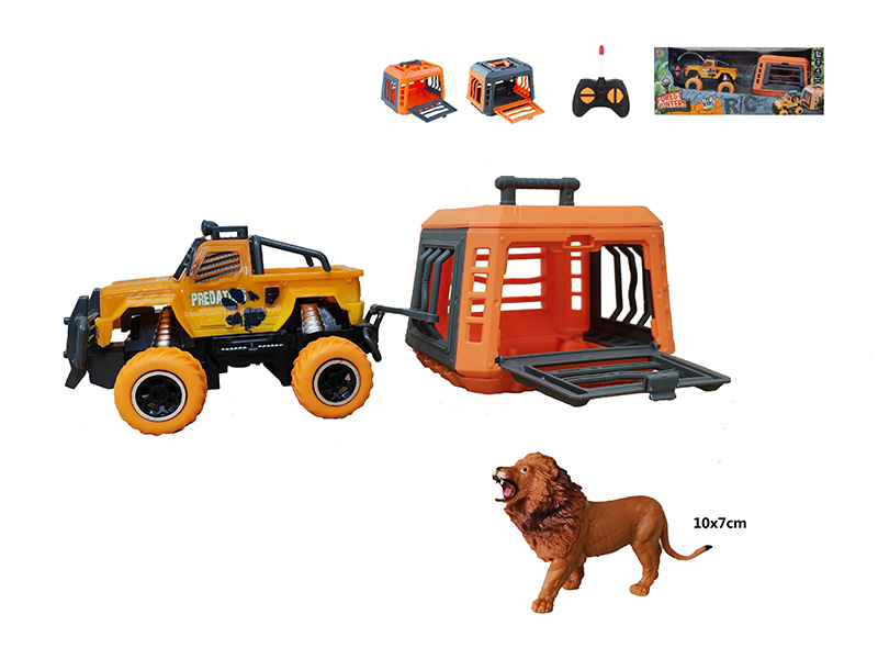 1:43 R/C Car With Cage + Lion