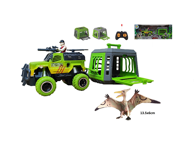 1:43 R/C Car With Cage+ Pterosaur