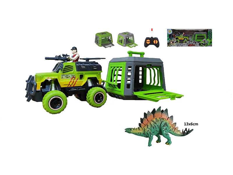 1:43 R/C Car With Cage + Stegosaurus