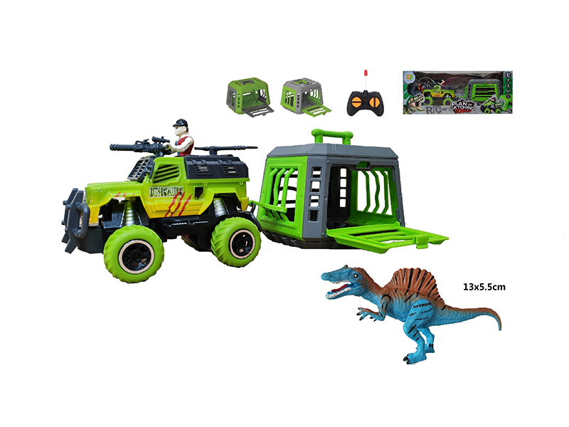 1:43 R/C Car With Cage + Spinosaurus