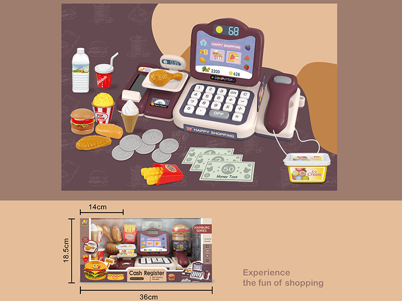 Burger Cash Register Set