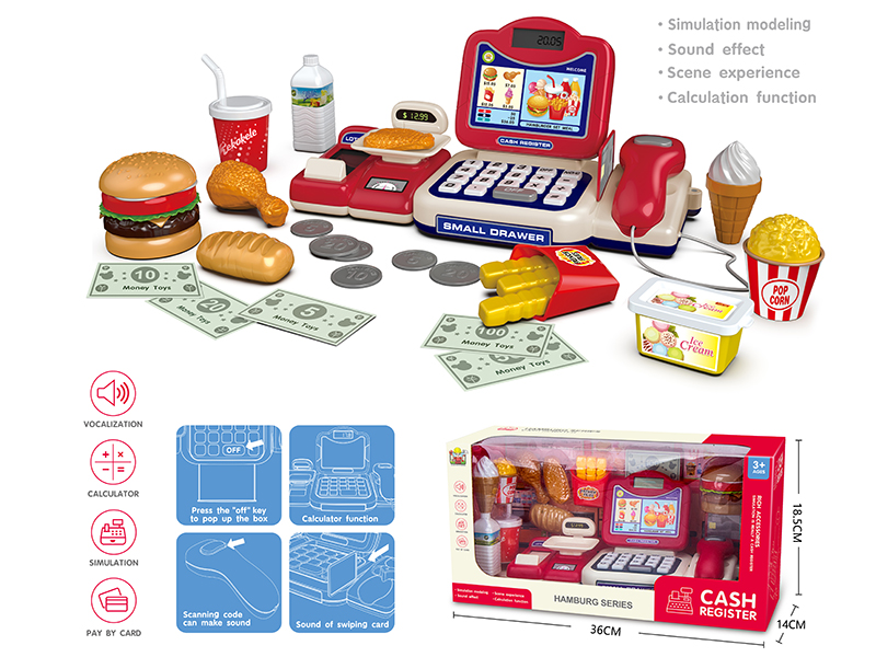 Burger Cash Register Set